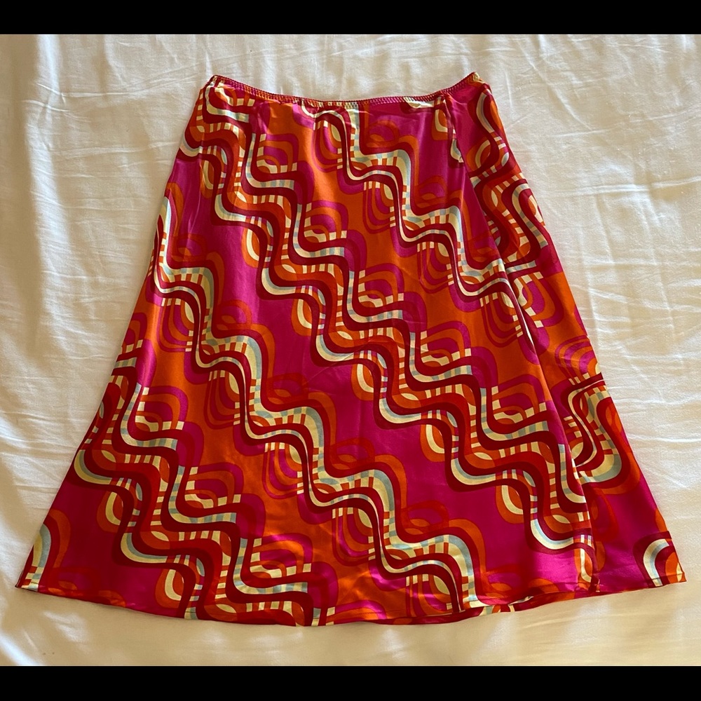 The Limited Silk Slip Pull On Skirt Pop Of Color